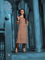 Banwery Fashion Grass Viscose Cotton Work Kurtis Catalog Collection