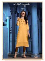 Banwery Fashion Grass Viscose Cotton Work Kurtis Catalog Collection