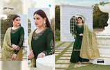 Y.C Banarasi 5 Satin Georgette Suits With Banarasi Dupatta Catalog Collection