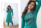 Kalaroop Lily 17 Rayon Work Deisgner Kurtis Catalog Coillection