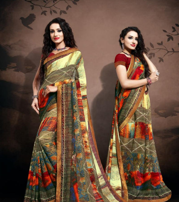 Haytee Fuzzy Bahar 17 Dani Reguler Wear Saree Catalog Collection