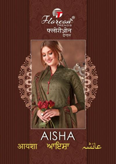 Floreon-Aisha Glaze Cotton Unstiched Suits Catalog Collection
