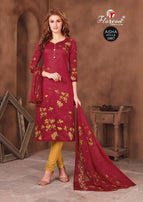 Floreon-Aisha Glaze Cotton Unstiched Suits Catalog Collection