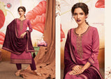 Triple Khanak Innovative Style Jam Silk Suits Catalog Collection