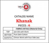 Triple Khanak Innovative Style Jam Silk Suits Catalog Collection