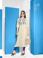 Rooi-Arohi Rayon Satin Designer Kurtis Catalog Collection