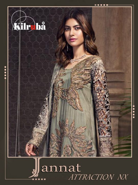Kilruba Jannat Attraction Nx Georgette Handwork Pakistani Style Salwar Suit Catalog
