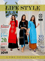 Pk-Lifestyle-2 Rayon Printed Designer Kurtis Catalog Collection