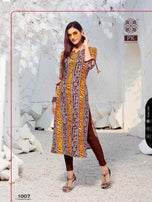 Pk-Lifestyle-2 Rayon Printed Designer Kurtis Catalog Collection