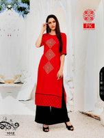 Pk-Lifestyle-2 Rayon Printed Designer Kurtis Catalog Collection