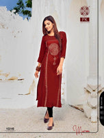 Pk-Lifestyle-2 Rayon Printed Designer Kurtis Catalog Collection