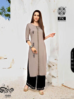 Pk-Lifestyle-2 Rayon Printed Designer Kurtis Catalog Collection