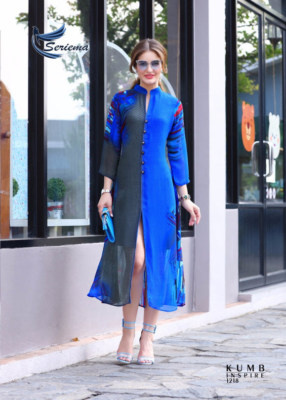 Seriema-Inspire Georgette Printed Kurtis Catalog Collection