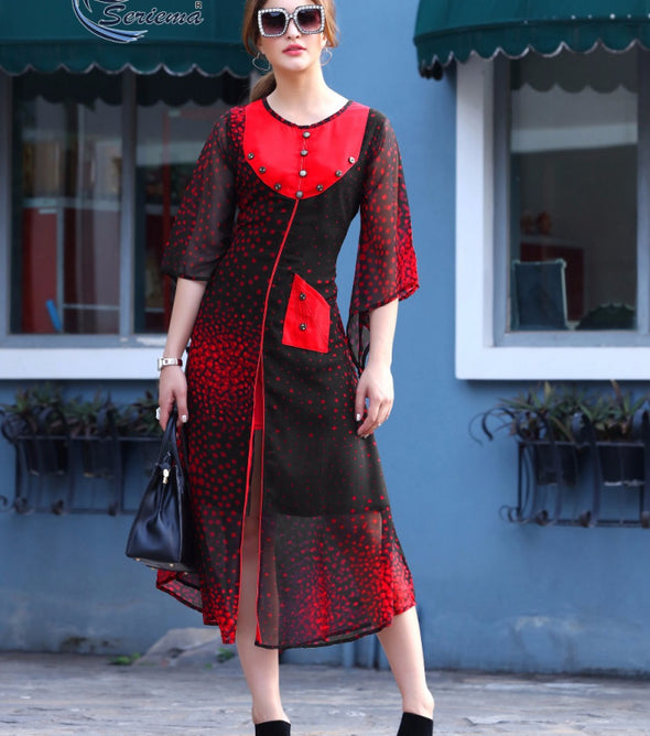 Seriema-Inspire Georgette Printed Kurtis Catalog Collection