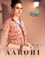 Alishka Aarohi Cotton Designer Anarkali Style Kurtis Catalog Collection