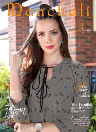 Mansiha Manchali Vol-2 Rayon Fancy Top Catalog Collection