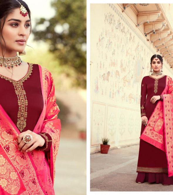 Alisa-Amira-13 Georgette Designer Banarasi Dupatta Suits Catalog Collection