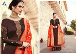 Alisa-Amira-13 Georgette Designer Banarasi Dupatta Suits Catalog Collection