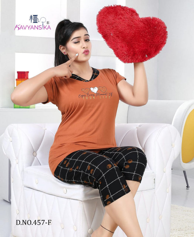 Kavyansika-457 Capri Night Suits Catalog Collection