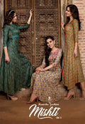 Manisha-Mishti-3 Rayon Printed Fancy Anarkali Style Kurtis Catalog Collection