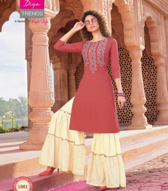 Diya Bandhej 1 Bandhani Print Kurti With Bottom  Catalog Collection