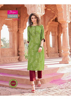 Diya Bandhej 1 Bandhani Print Kurti With Bottom  Catalog Collection