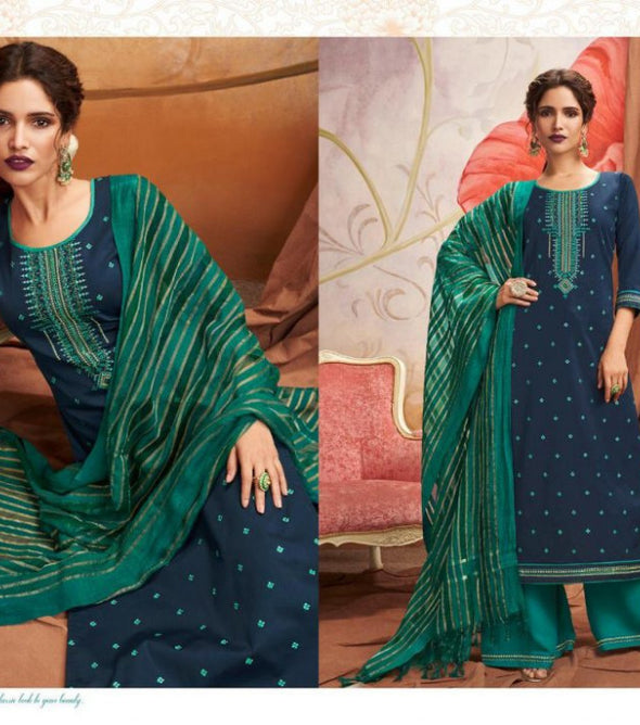 Ramaiya-Shalimar Jam Silk Embroidery Suits Catalog Collection At Textile Mall