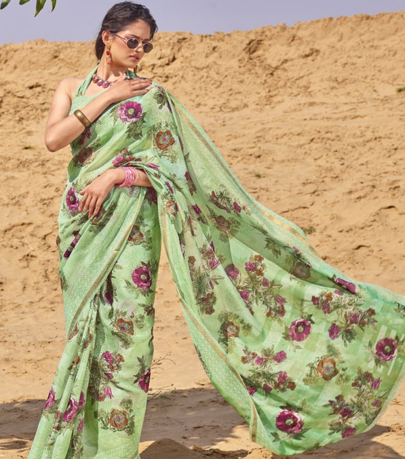 Shangrila Masaba Cotton Digital Print Summer Season Wholesale Saree Catalog Collection