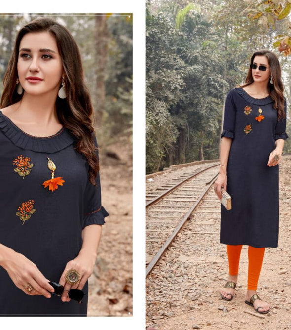 Kara Litchi 1 Casual Wear Rayon Kurti Catalog Collection