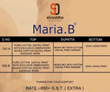 Shraddha Maria B 101 Heavy Lawn Cotton Pakistani Suits Catalog Collection