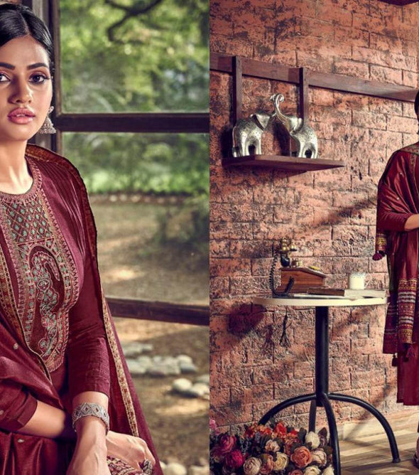 Ibiza Hathkargha 2 Pure Muslin Silk Festive Wear Dress Material Catalog Collection
