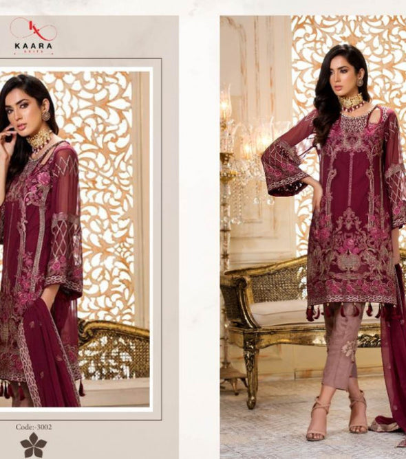 Kaara Ramsha Faux Georgette Designer Salwar Suits Catalog Collection