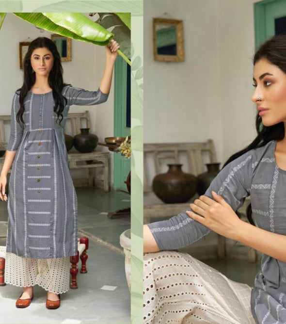Sanskruti Jennifer 2 Handloom Cotton Casual Wear Straight Cut Kurti Catalog Collection