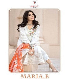 Deepsy Maria B Gold Pure Cotton Pakistani Salwar Suits Catalog Collection