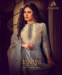 Aarav Miraya 14 Designer Banarasi Jacquard Salwar Suits Catalog Collection