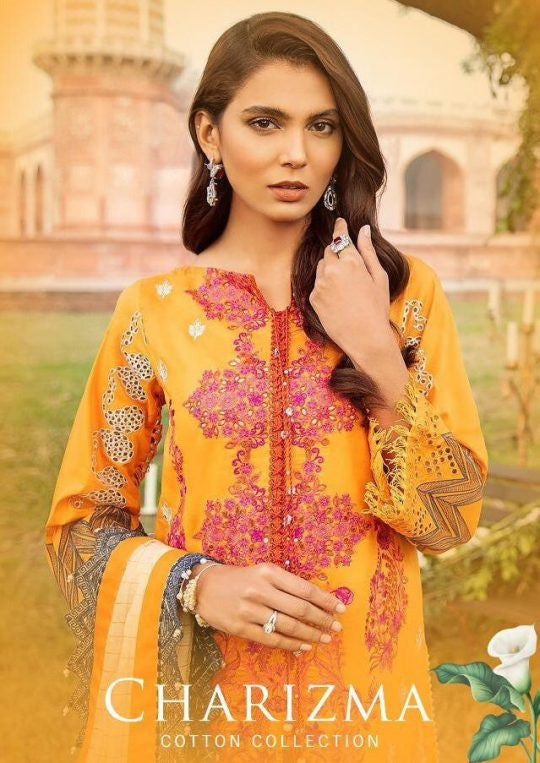Shraddha Designer Charizma Cotton Collection Pakistani Style Dress Material Catalog