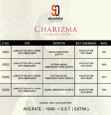 Shraddha Designer Charizma Cotton Collection Pakistani Style Dress Material Catalog
