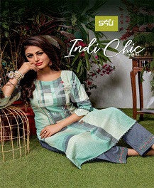 S4u Indi Chic 2 Designer Rich Look Kurti With Pant Catalog Collection