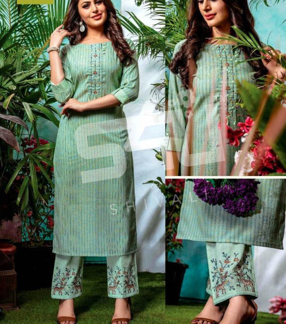 S4u Indi Chic 2 Designer Rich Look Kurti With Pant Catalog Collection