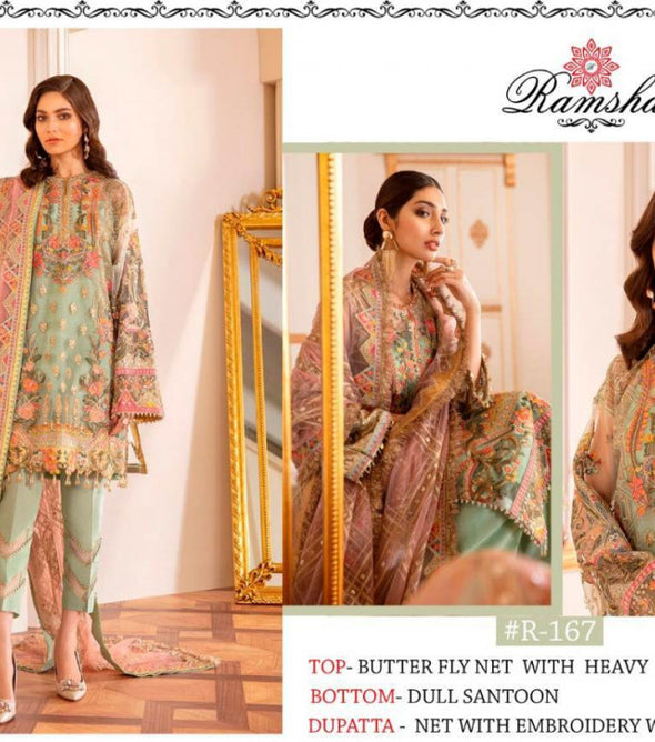 Ramsha R 165 To 167 Designer Heavy Salwar Suits Catalog Collection