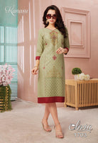 Kanasu Olivia Rayon Casual Wear Kurtis Catalog Collection