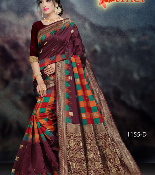 Sitka Manikarnika 1155 Cotton Silk Saree Catalog Collection
