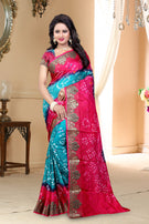 Bandhani-38 Art Silk Designer Bandhani Print Saree Catalog Collection