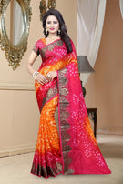 Bandhani-38 Art Silk Designer Bandhani Print Saree Catalog Collection