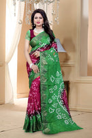 Bandhani-38 Art Silk Designer Bandhani Print Saree Catalog Collection