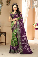 Bandhani-38 Art Silk Designer Bandhani Print Saree Catalog Collection
