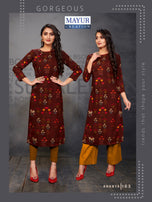 Mayur Ananya Rayon Designer Kurtis Catalog Collection