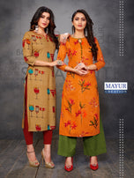 Mayur Ananya Rayon Designer Kurtis Catalog Collection