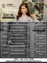 Cyra Erum Exclusives Collection Net Pakistani Catalog Collection