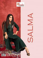 Smylee Salma Rayon Slub Kurti With Sharara Wholsale Catalog Collection